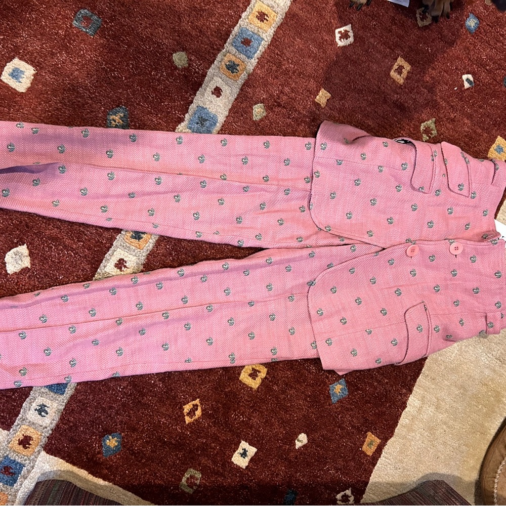 Zara pink/green skirt/slacks NEW